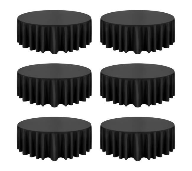 Juodi apvalūs staltiesės 120 cm10