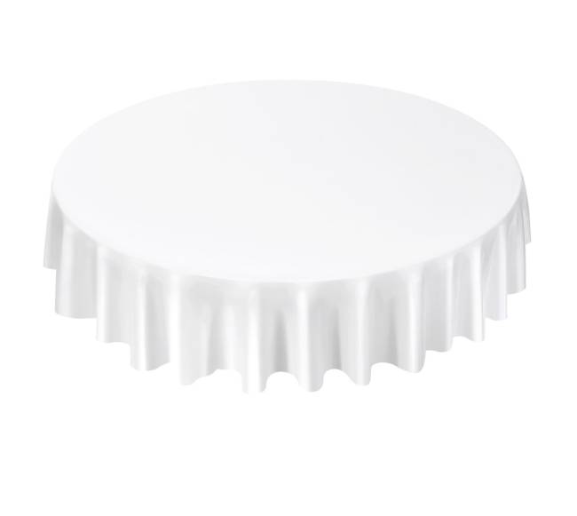 Apvalūs balti staltiesių komplektai 10 vnt0