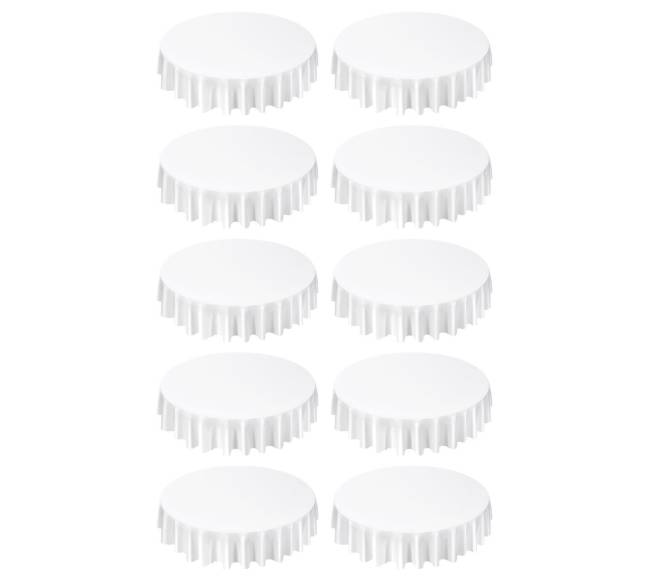 Apvalūs balti staltiesių komplektai 10 vnt9