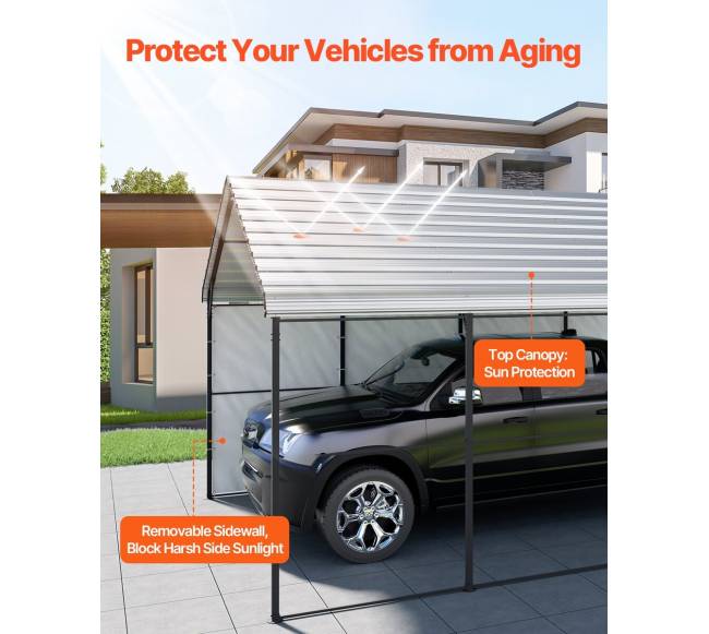 Metalinė automobilių pastogė 3,6 x 6 m2