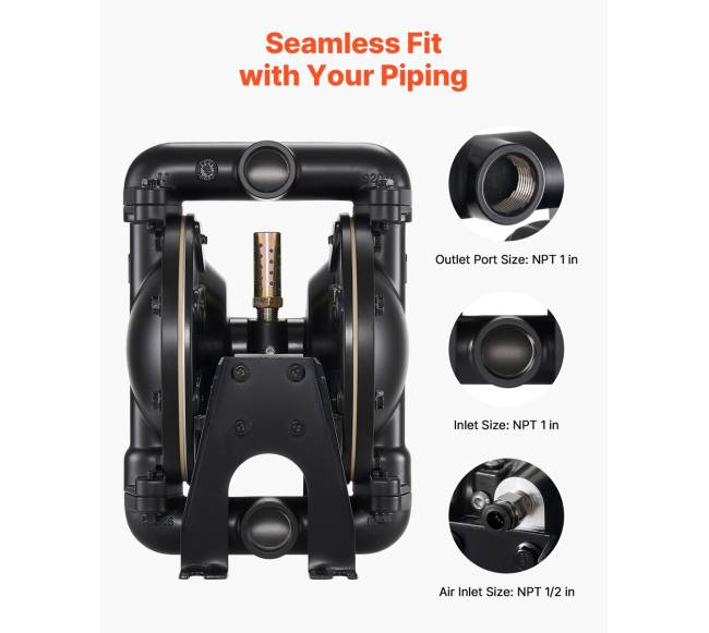 Oro veikiama dviguba diafragminė pompa, 132.5 LPM4