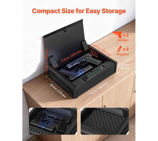 Ginklų seifas su pirštų antspaudų užraktu2