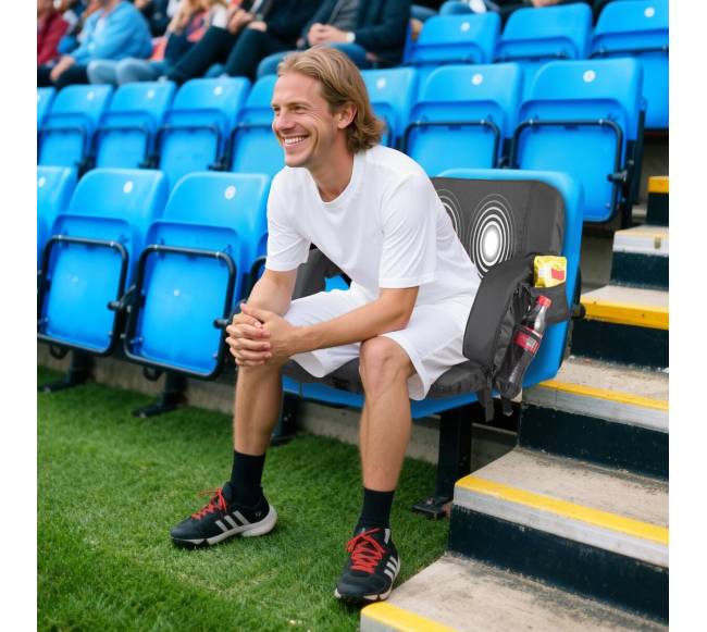 Šildoma stadiono kėdė, 63.5 cm su 4 kišenėmis7