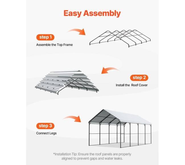 Metalinė automobilių pastogė 3,6 x 6 m5