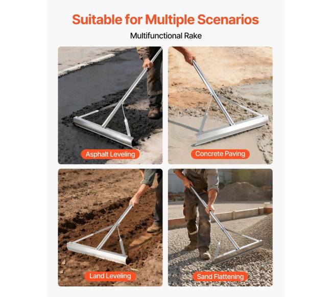 lyginimo grėblys iš aliuminio 150 cm rankena1