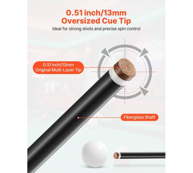 Bilijardo lazda, vienos dalies, 147 cm2