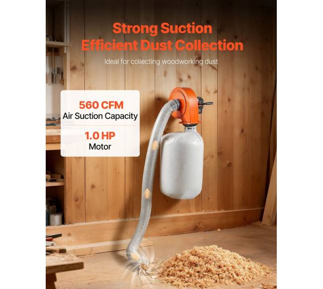 Sieninis dulkių surinktuvas medienos darbams 1 AG1