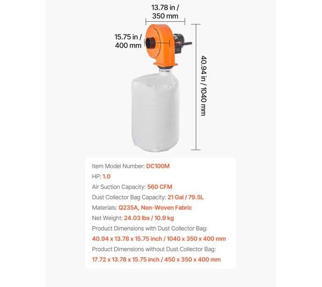 Sieninis dulkių surinktuvas medienos darbams 1 AG6