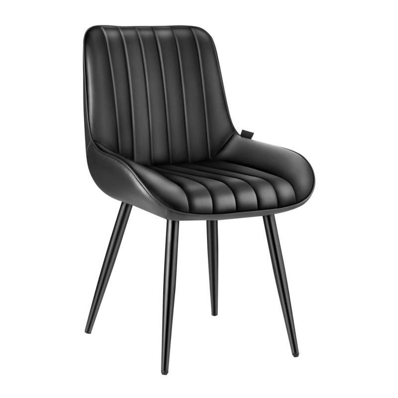 Valgomojo akcentinės kėdės, 8 vienetai, juodos0