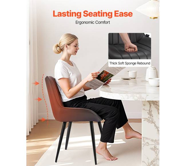 Valgomojo akcentinės kėdės, 8 vienetai, juodos1