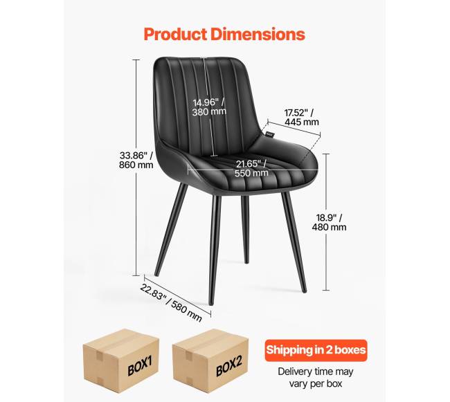 Valgomojo akcentinės kėdės, 8 vienetai, juodos2