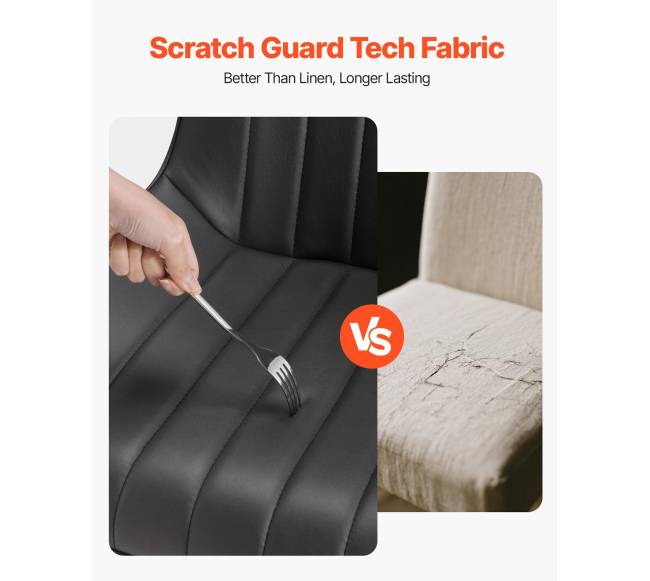 Valgomojo akcentinės kėdės, 8 vienetai, juodos4