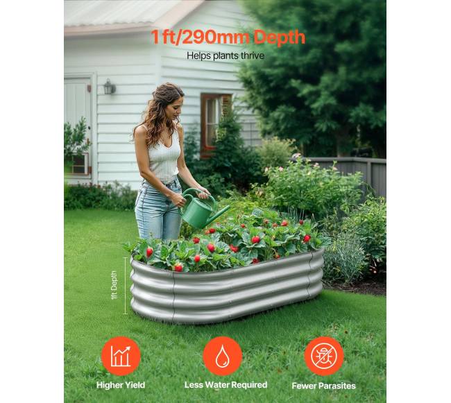 Metalinis pakeltas daržovių lysvių vazonas1