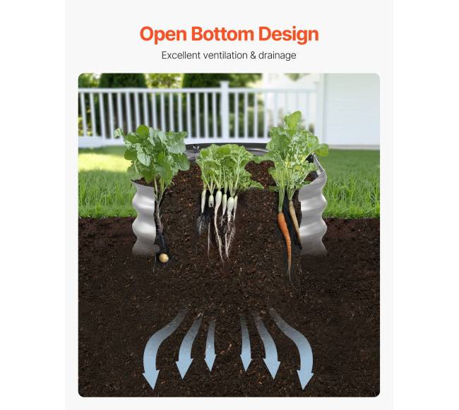 Metalinis pakeltas daržovių lysvių vazonas5