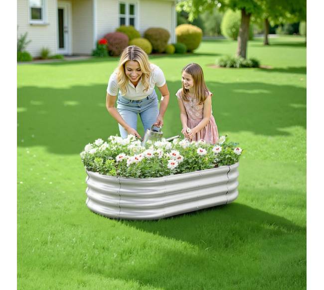 Metalinis pakeltas daržovių lysvių vazonas7