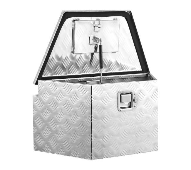 Aliumininė priekabos įrankių dėžė su užraktu9