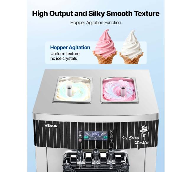 Komercinė ledų gaminimo mašina, 3 skonių2