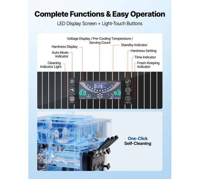Komercinė ledų gaminimo mašina, 3 skonių3