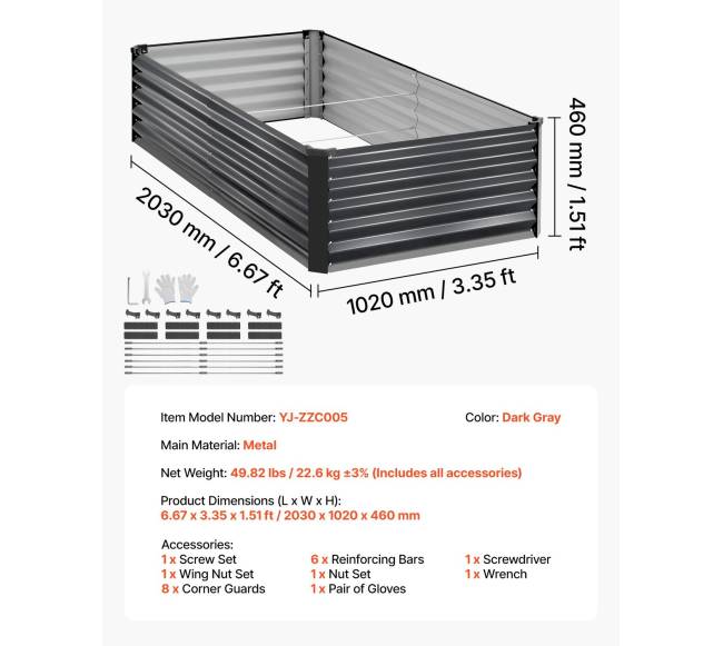 2 vnt. cinkuoti pakelti daržo lysvių rėmai6