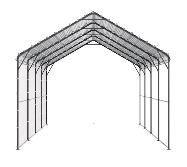 Metalinė automobilių pastogė 3,6 x 6 m10