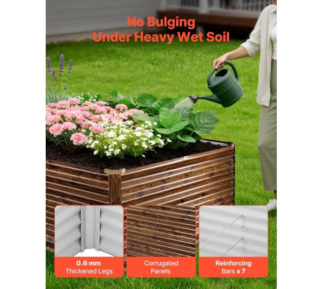 Cinkuota pakelta daržo lysvė 240 x 120 x 62 cm2