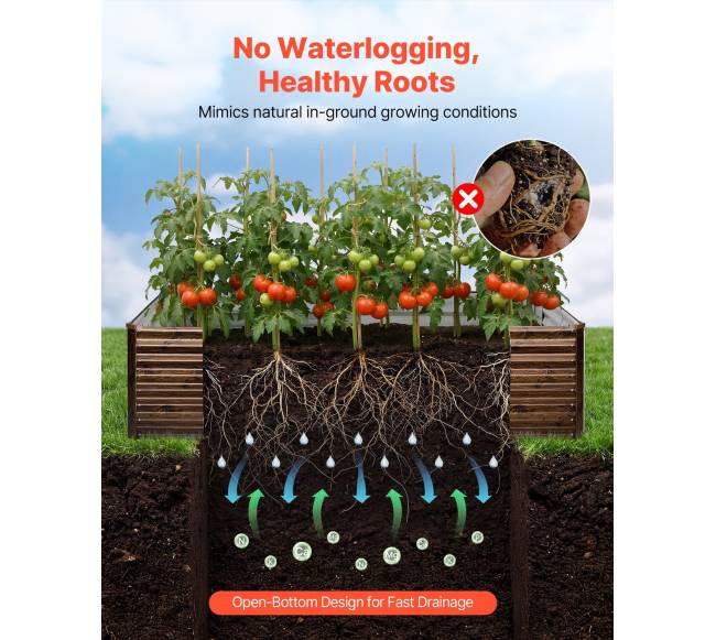 Cinkuota pakelta daržo lysvė 240 x 120 x 62 cm3