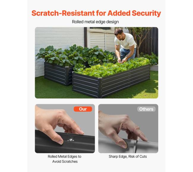 Metalinė pakelta sodo lysvė, 2.0 x 1.0 x 0.5 m3