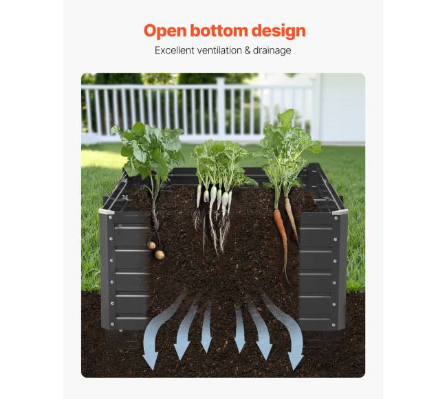 Metalinė pakelta sodo lysvė, 2.0 x 1.0 x 0.5 m5