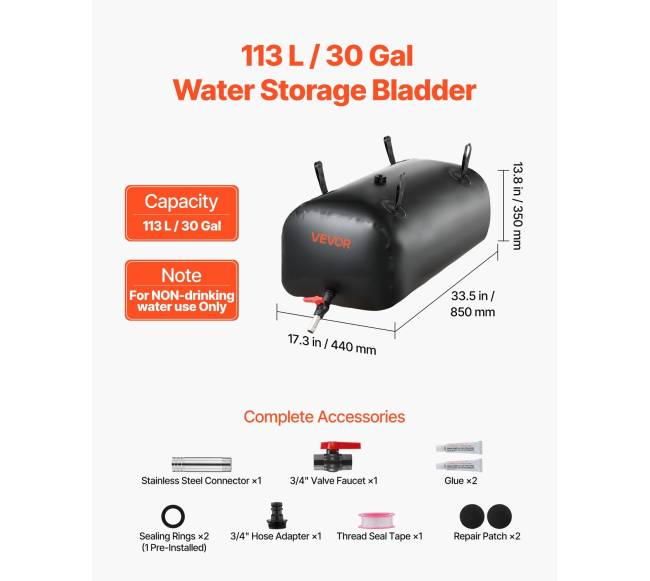 Vandens saugojimo maišas 113L juodas1