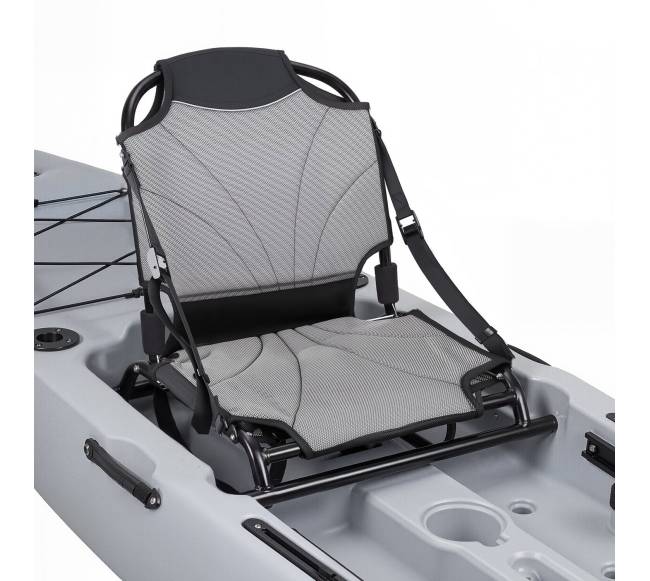 Sulankstoma baidarės kėdė, reguliuojama atlošimo kampo ir diržų0