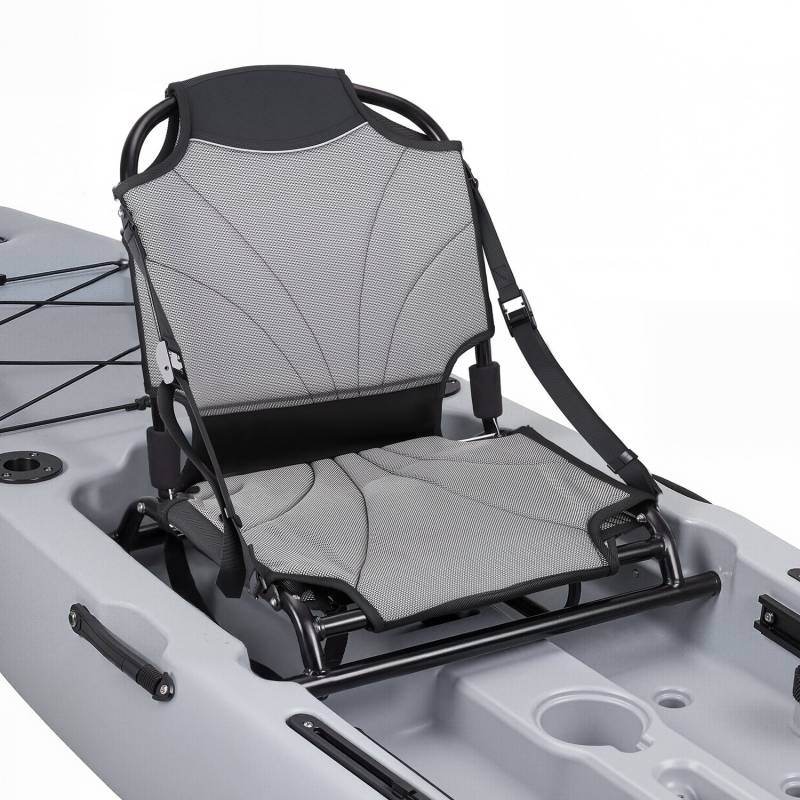 Sulankstoma baidarės kėdė, reguliuojama atlošimo kampo ir diržų0