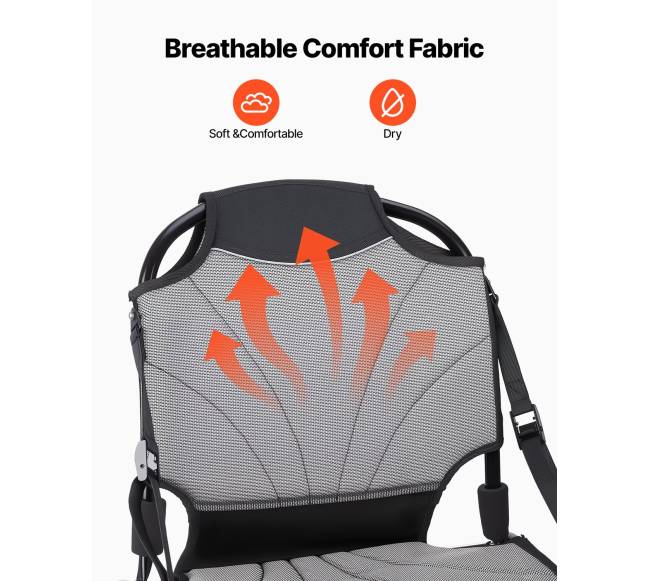 Sulankstoma baidarės kėdė, reguliuojama atlošimo kampo ir diržų5