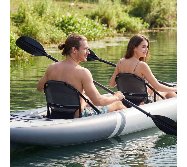 Sulankstoma baidarės kėdė, reguliuojama atlošimo kampo ir diržų7