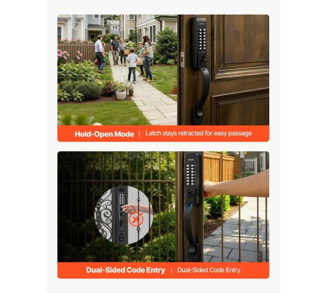 Mechaninė be rakto durų spyna įėjimui4