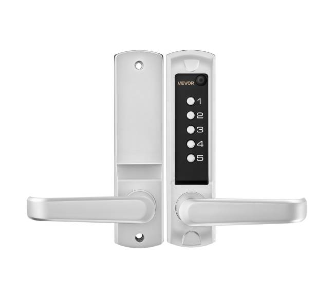 Mechaninė kodinė durų spyna su rankena, išorės ir vidaus0