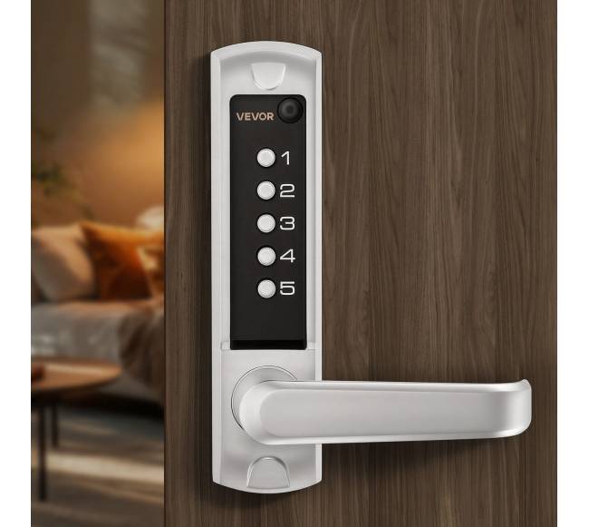 Mechaninė kodinė durų spyna su rankena, išorės ir vidaus7