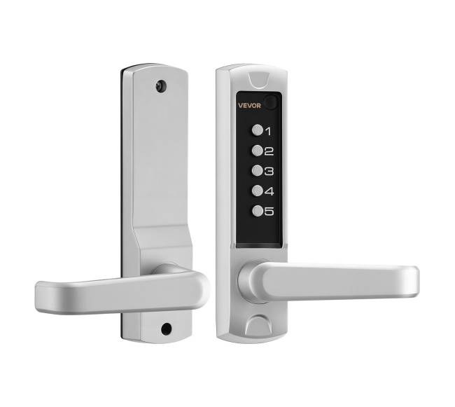 Mechaninė kodinė durų spyna su rankena, išorės ir vidaus8