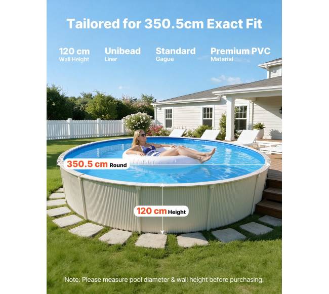 350.5 cm apvalus baseino įklotas, 120 cm1