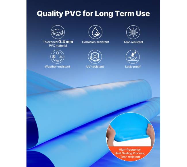 Ovalinis baseino įklotas, 375 x 732 cm2