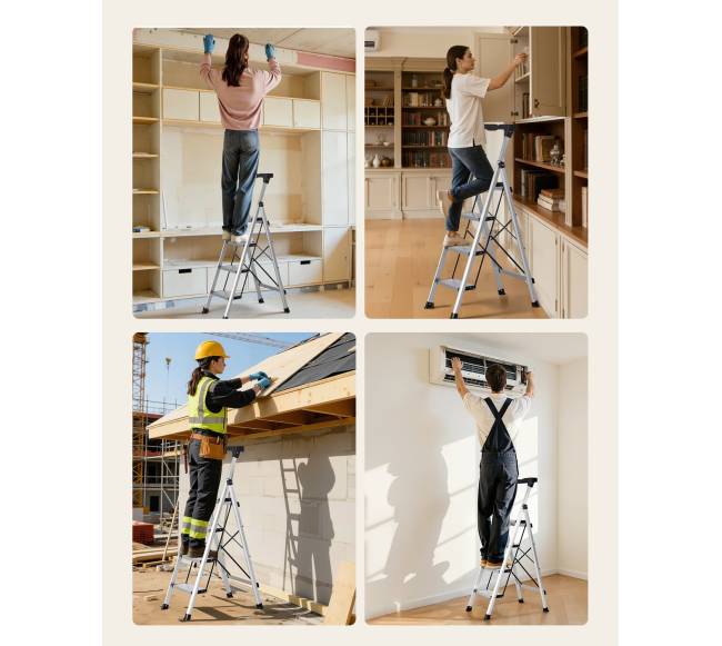 4 laiptų aliumininės kopėčios6