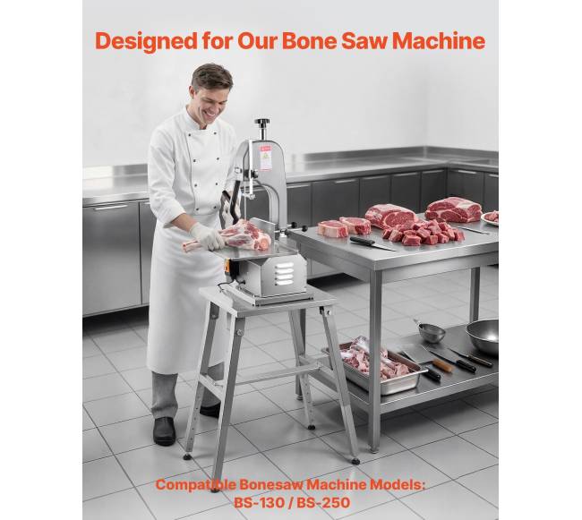 Elektrinis mėsos pjūklo stovas su reguliuojamu aukščiu1