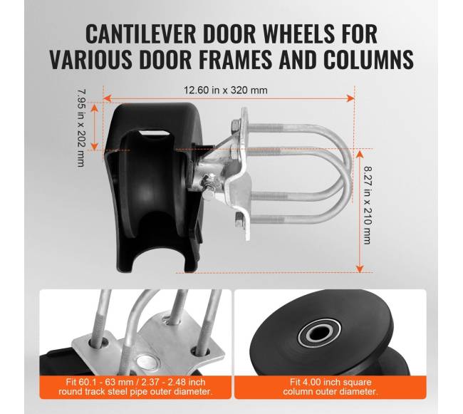 Stumdomų vartų rinkinys su U formos grioveliu3