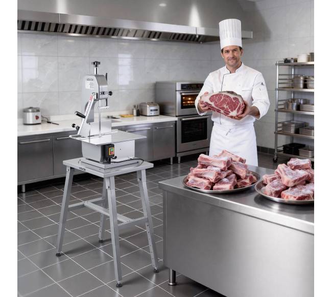 Elektrinis mėsos pjūklo stovas su reguliuojamu aukščiu7