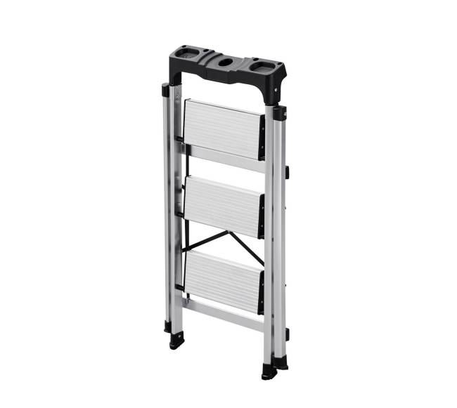 3 pakopų sulankstomos kopėčios su plačiais pedalais8