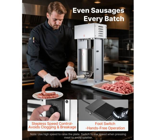 Elektrinė dešrų kimštuvas 10 l1