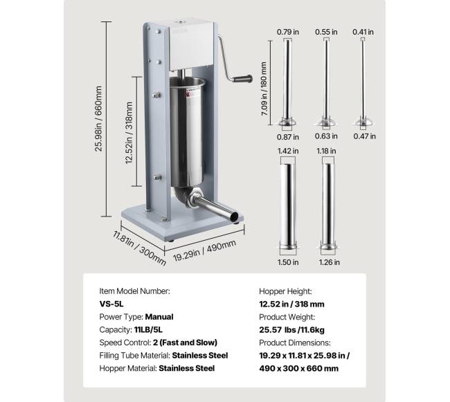 Rankinis dešrų kimštukas 5 l6
