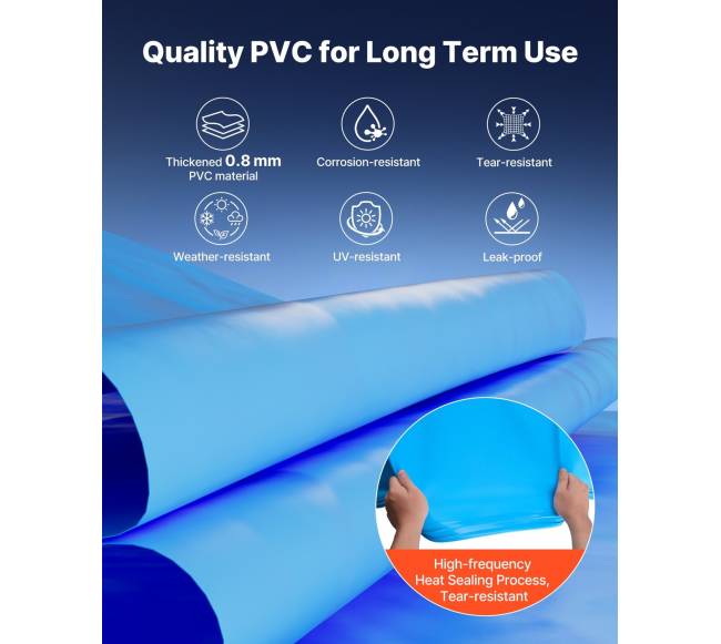 Ovalinė baseino danga 360 x 623 cm2