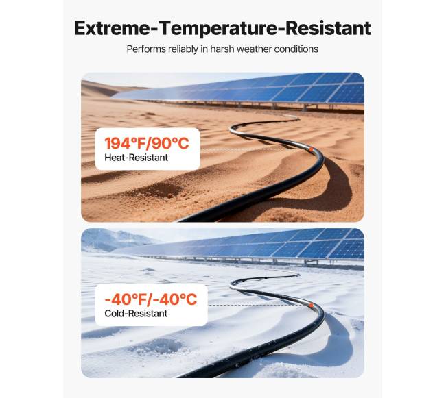 Saulės baterijų laidų komplektas 15,24 m5