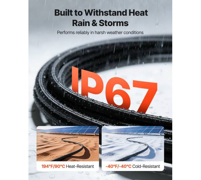 9,14 m saulės baterijos prailginimo kabelis 10 AWG4