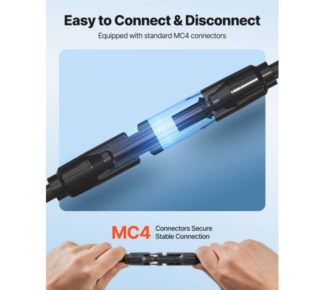 9,14 m saulės baterijos prailginimo kabelis 10 AWG5